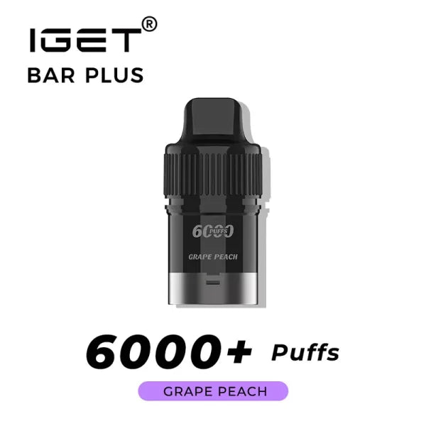 IGET BAR PLUS Prefilled Pod 6000puffs - Grape Peach