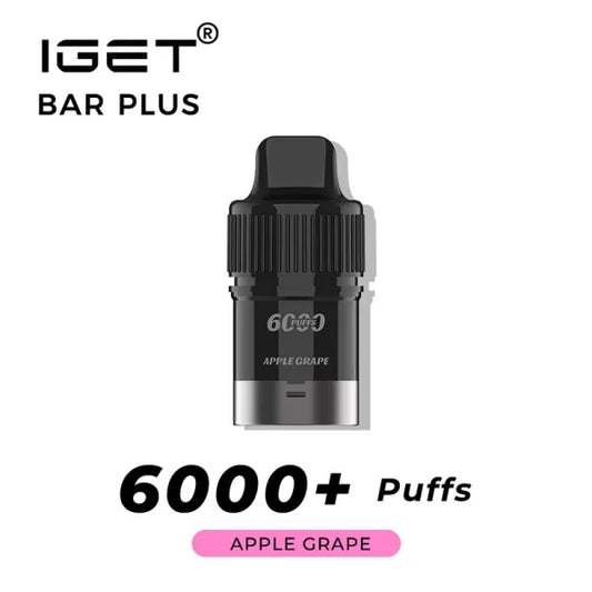 IGET BAR PLUS Prefilled Pod 6000puffs - Apple Grape