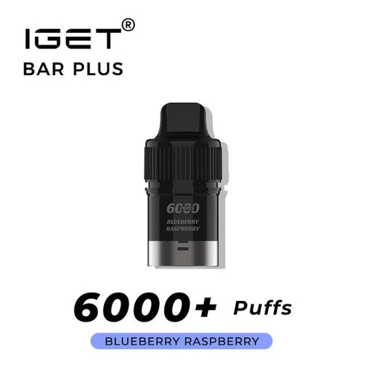 IGET BAR PLUS Prefilled Pod 6000puffs - Blueberry Raspberry
