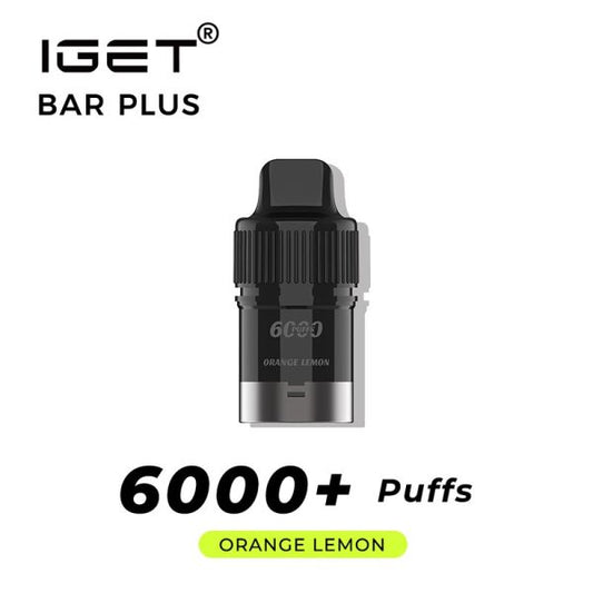 IGET BAR PLUS Prefilled Pod 6000puffs - Orange Lemon
