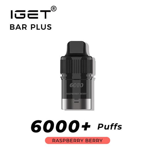 IGET BAR PLUS Prefilled Pod 6000puffs - Raspberry Berry